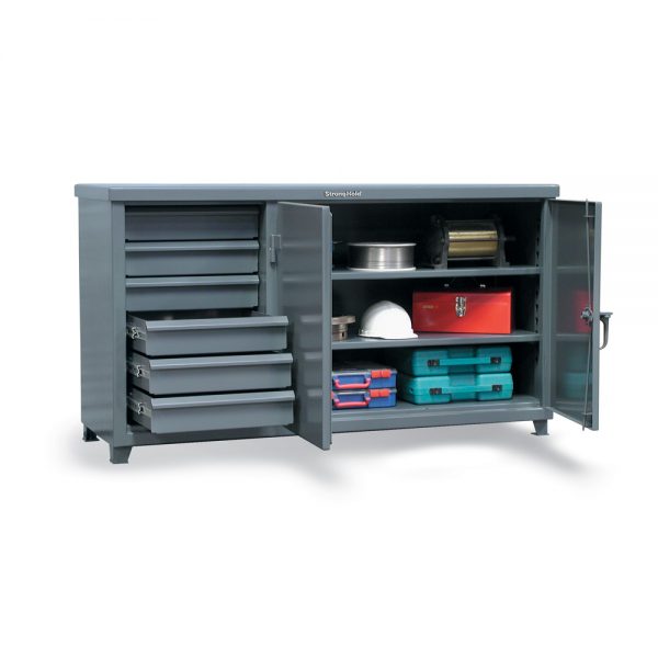 Heavy Duty Industrial Shelving and Storage Cabinets and Lockers Work Benches