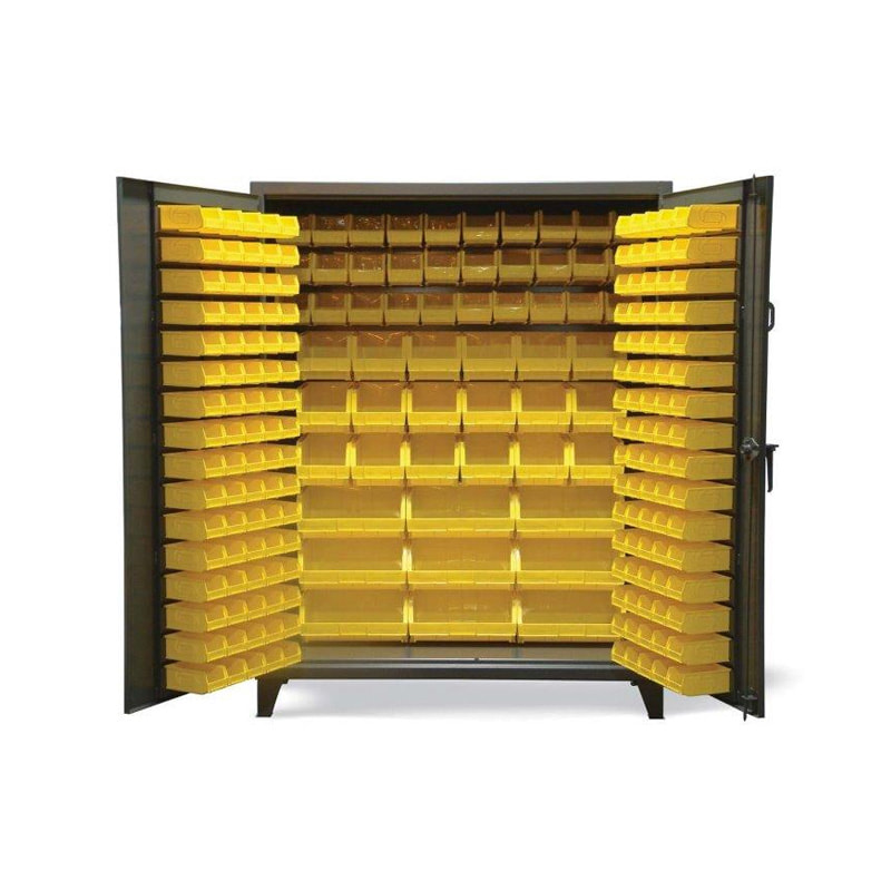 Heavy Duty Industrial Shelving and Storage Bin Cabinets